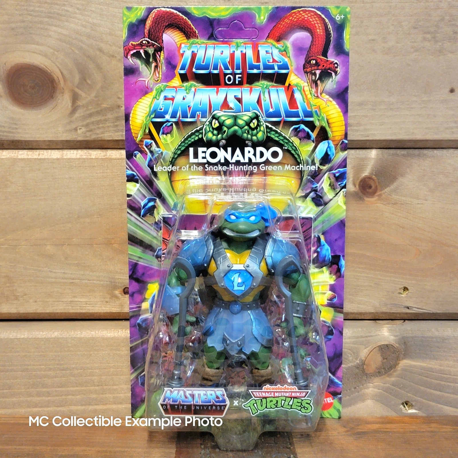 Mattel MOTU X TMNT: Turtles Of Grayskull Action Figure Stealth Armor Leonardo 14 Cm 0194735190324