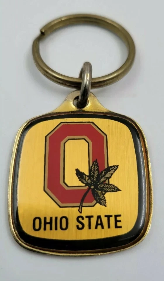 Keychain Ohio State Buckeyes OSU Retro Logo Metal Enamel NOS WinCraft NCAA  - Image 4 of 4