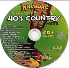 CHARTBUSTER 40’S COUNTRY KARAOKE CDG DISC CD+G MUSIC CD 5082-01 songs cd+g