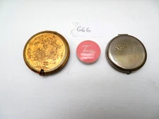 3 Vintage Compact Makeup Powder Mirror Cases  ggg