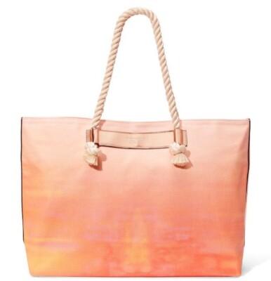 VICTORIA'S SECRET Bombshell Sundrenched Canvas Tote/Getaway Snap Closure