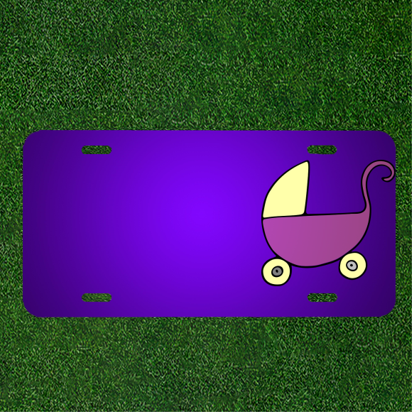 Custom Push Car License Plate with Your Child's Name Added