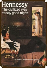 1983 HENNESSY COGNAC Vintage-Look-Edge ***** DECORATIVE REPLICA METAL SIGN *****