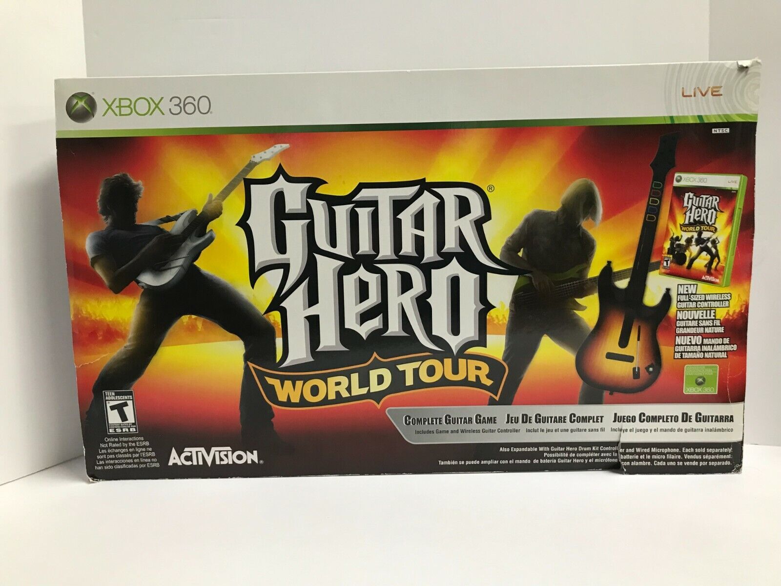 Wireless Guitar - XBOX 360 Guitar Hero ( no game ) in box ( tested )