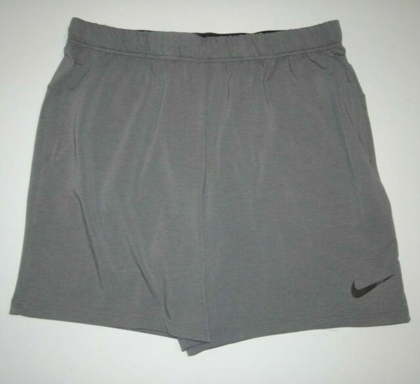 Nike Mens XXL Shorts 2xl Dri Fit Training Gray Drawstring Waist Pockets