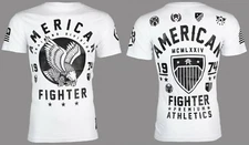 AMERICAN FIGHTER Fort Hays White Athletic Mens Crewneck T-shirt S-5XL NWT