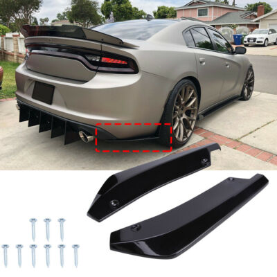 For Honda Accord Civic Rear Spats Bumper Lip Splitter Diffuser Canard Spoiler A+