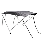 4 Bow Bimini Top Boat Cover Set with Boot and Rear Support Poles 9 colors 600D