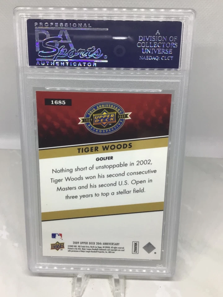 2009 Upper Deck 20th Anniversary #1685 Tiger Woods PSA 9 (3 in all grades) - Image 2 of 2
