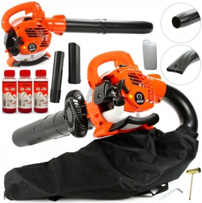 Profi Benzin 3in1 Laubsauger 25,4 cm3 Laubhäcksler Laubbläser 45L + 3 x Öl Satz