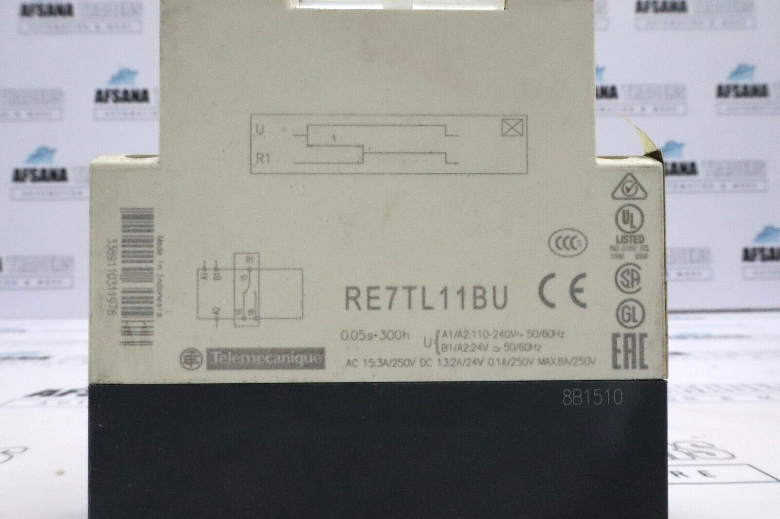 Schneider electric re7tl11bu on delay timer relay t0.05s-300h