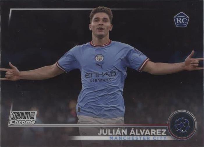 【52シリ】フリアン・アルバレス　直筆サイン　Topps Chrome UEFA 52シリ】フリアン・アルバレス直筆サインTopps Chrome UEFA