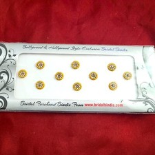 Dazzling Round Yellow Gold Crystal Bindis