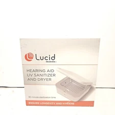 Lucid Hearing Hearing Aid UV Sanitizer Dryer & Dehumidifier White HLT-LED-DRYER2