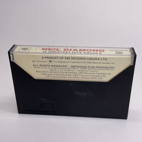 Neil Diamond, 12 Greatest Hits Vol II (Audio Cassette Tape, 1982) Canada Import - Picture 2 of 8