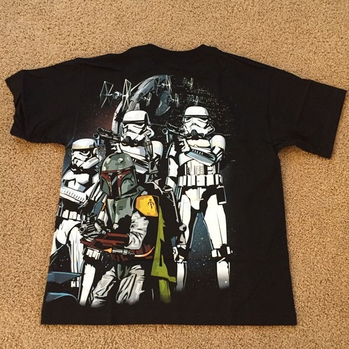 NEW (YOUTH XL) Star Wars Evil Galactic Empire T-shirt, Darth Vader / Boba Fett - Picture 3 of 6