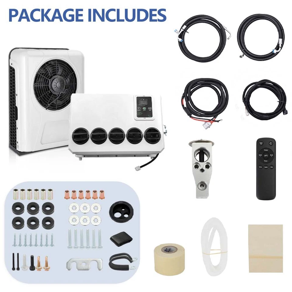 Climatiseur split 12V 12000 BTU pour cabine de camion – Autobus & Camping-cars - Photo 3/4