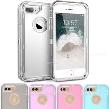Clear Defender Transparent Case for iPhone Xr Xs 8 7 & Plus Clip