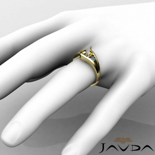 Round Semi Mount Prong Setting Diamond Solitaire Style Engagement Ring 0.05Ctw - Picture 28 of 30