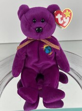Ty Beanie Baby Millennium the purple bear - Vintage Rare Retired 020