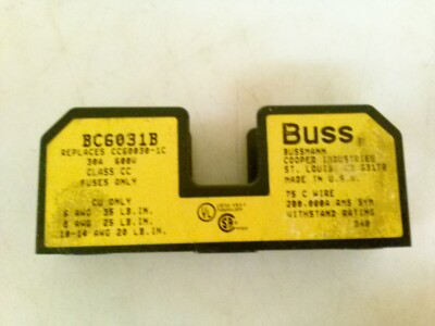 Buss BC6031B  industrial fuse holder, made in USA