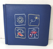 Creative Memories Blue BBQ Summer Fun 7x7 Scrapbook Album 12 Sheets/24 Pages