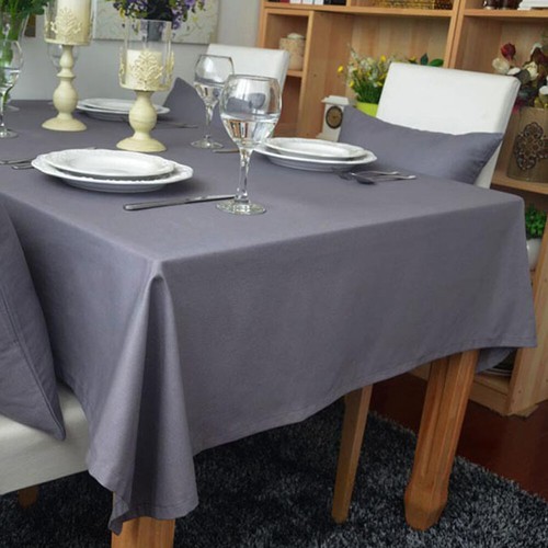 Plain Cotton Table Cloth Dining Kitchen Tablecloth Wedding Party Desk Cover Home - Picture 18 of 36
