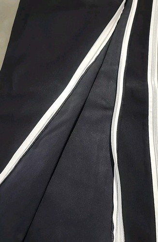 Lisette L Montreal Women Size 12 Ponte French Blue Zippered Legs Lycra Pants NEW - Picture 3 of 3