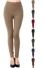 Women/Junior's Super Soft Comfy Paneled Elastic Waistband Leggings Reg/Plus OS