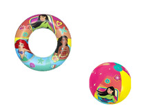 SALVAGENTE E PALLONE PRINCIPESSE DISNEY BAMBINI GIOCHI ACQUATICI MARE PISCINA