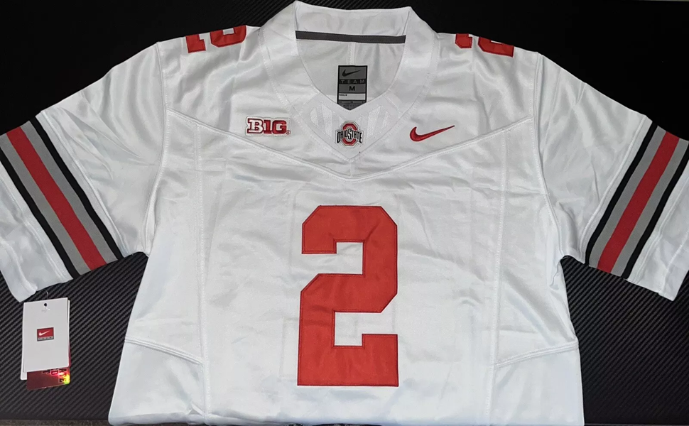 Caleb Downs Jersey Men's Stitched White Red Gray Black All Size S-3XL