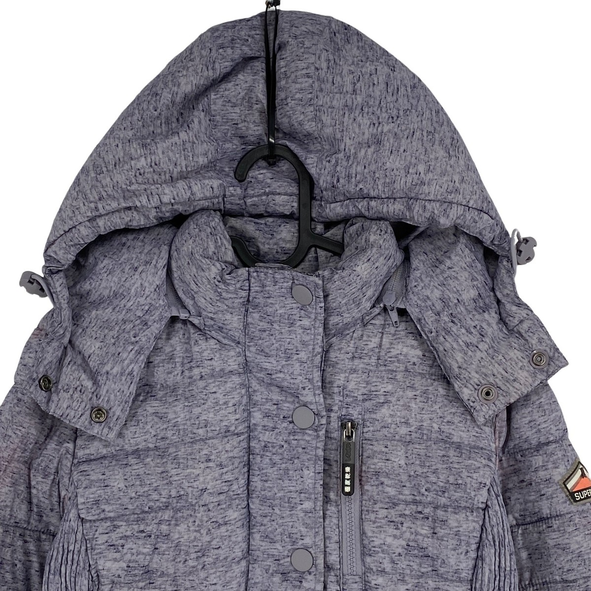 SUPERDRY The Original Fuji Grey Quilted Hooded Padded Jacket
