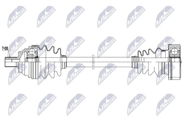 NTY Antriebswelle NPW-AU-103 FüR Audi Seat Skoda VW-image