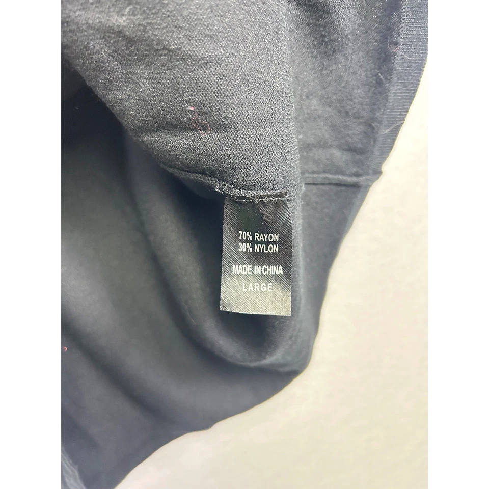 Blusa suéter Christine Alexander preta enfeitada decote grande feminina - Imagem 4 de 4