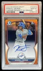 2023 Bowman Draft Kendall George Chrome Auto Orange Refractor 1st #/25 PSA 10