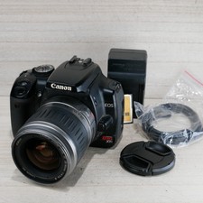 Canon EOS Digital Rebel XTi 10MP DSLR W 28-90mm Lens Silver TESTED 