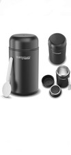 Image of Flask & Spoon Thermos Thermocafe Insulated Food 400ml Stainless Steel Black