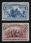 CKStamps: US Stamps Collection Scott#230 231 Columbian Mint H OG