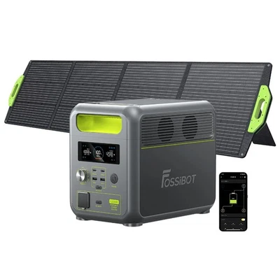 FOSSiBOT Tragbare Powerstation F1200 1024Wh 1200W Camping Solar Generator Pannel