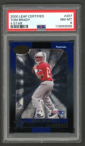 2000 Leaf Certified Tom Brady RC 793/1500 PSA 8 NM-MT