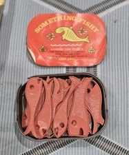Vintage 70s Something Fishy Sardine Can Puzzle Game With Bonus Puzzle Game