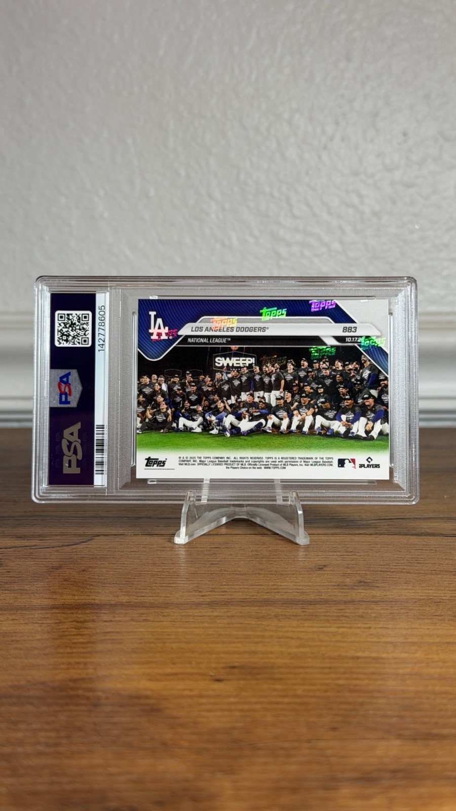 2025 Topps Now #883 Los Angeles Dodgers Magical Shohei Ohtani Wins NLCS PSA 10 view 10