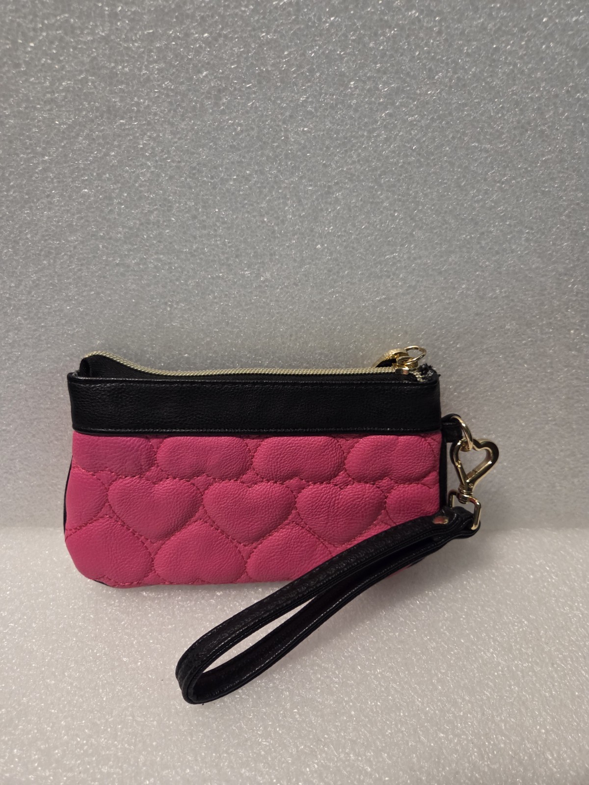 Betsey Johnson Hot Pink & Black Trapezoid Be Mine… - image 2