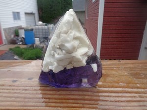 Glass Rock Slag Clear Purple/White Rocks 2.0 lbs 97E Landscaping Aquarium
