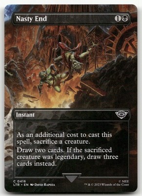 Nasty End (Borderless) #416 (NM) Lord of the Rings LTR Magic MTG