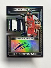 2022-23 Obsidian Brandon Ingram 09 10 Matrix Material Gold Game Worn Patch Auto