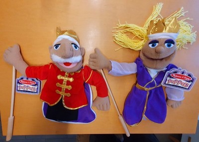 NEU Melissa & Doug Handpuppe König Prinzessin Puppet King Princess mit Stab