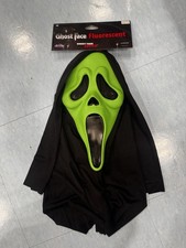 FLUORESCENT GREEN Tagged Scream Ghostface Fun World Mask 2019 Run Neon Halloween