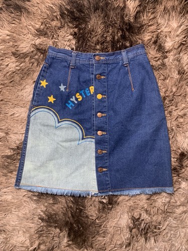 Hysteric Glamour, vintage hysteric glamour pop teen skirt denim