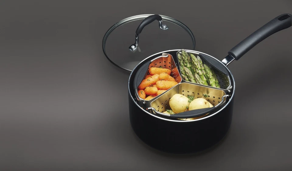 MasterClass Cestelli Divisori per Pentola in Acciaio Inossidabile 20 cm Argento - Immagine 4 di 4